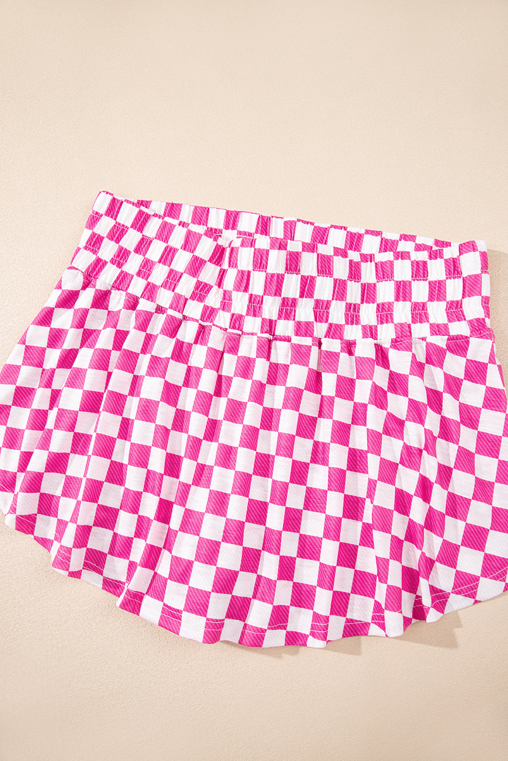 Checkerboard T Shirt and High Waist Skorts Set