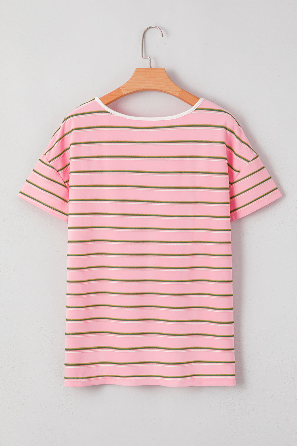 Stripe V-Neck Short Sleeve T-Shirt