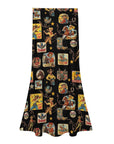 Vintage Cowgirl Collage Western Maxi Skirt