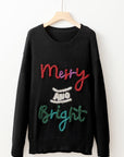 Christmas Merry and Bright Tinsel Sweater