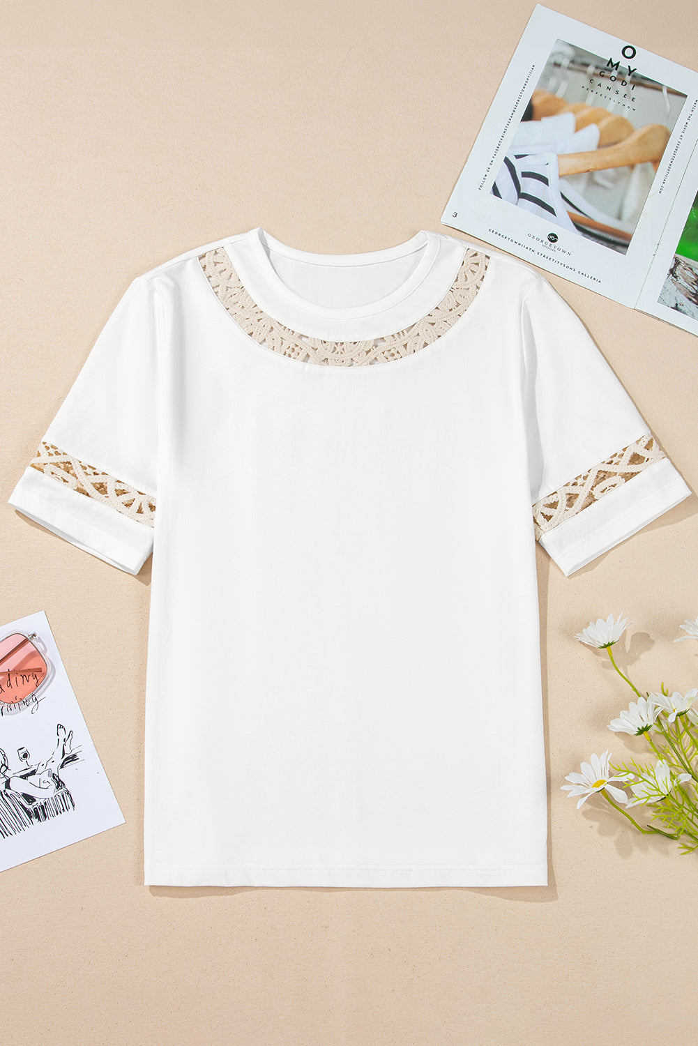 Madilynn Lace Crochet Casual Top