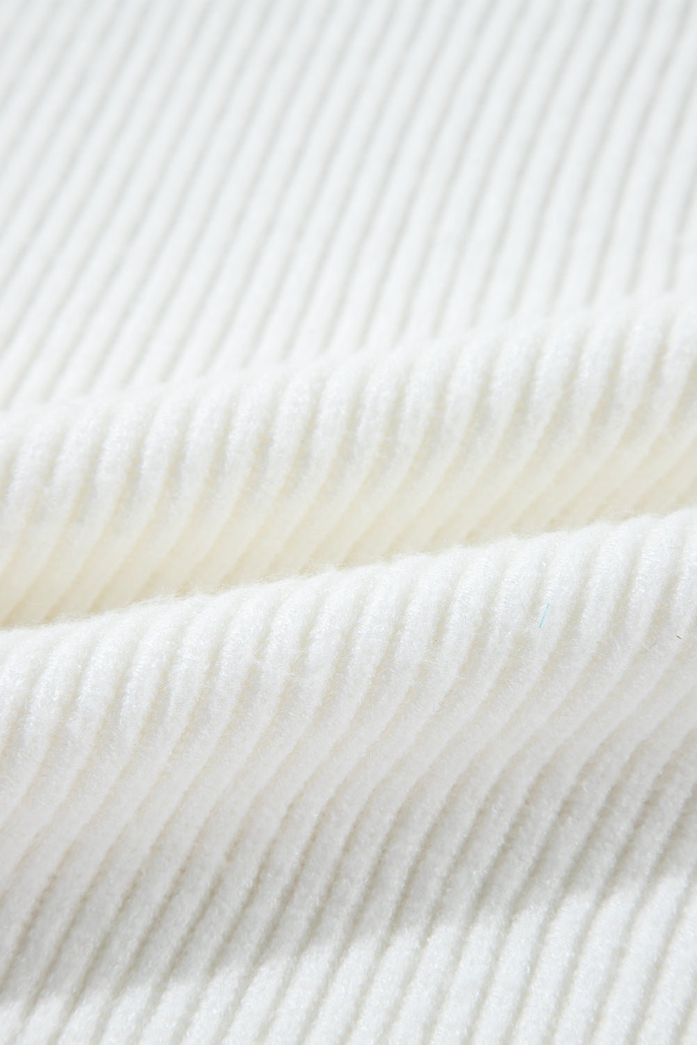 Valentine Heart Sequin Ribbed Knit Crewneck Sweater