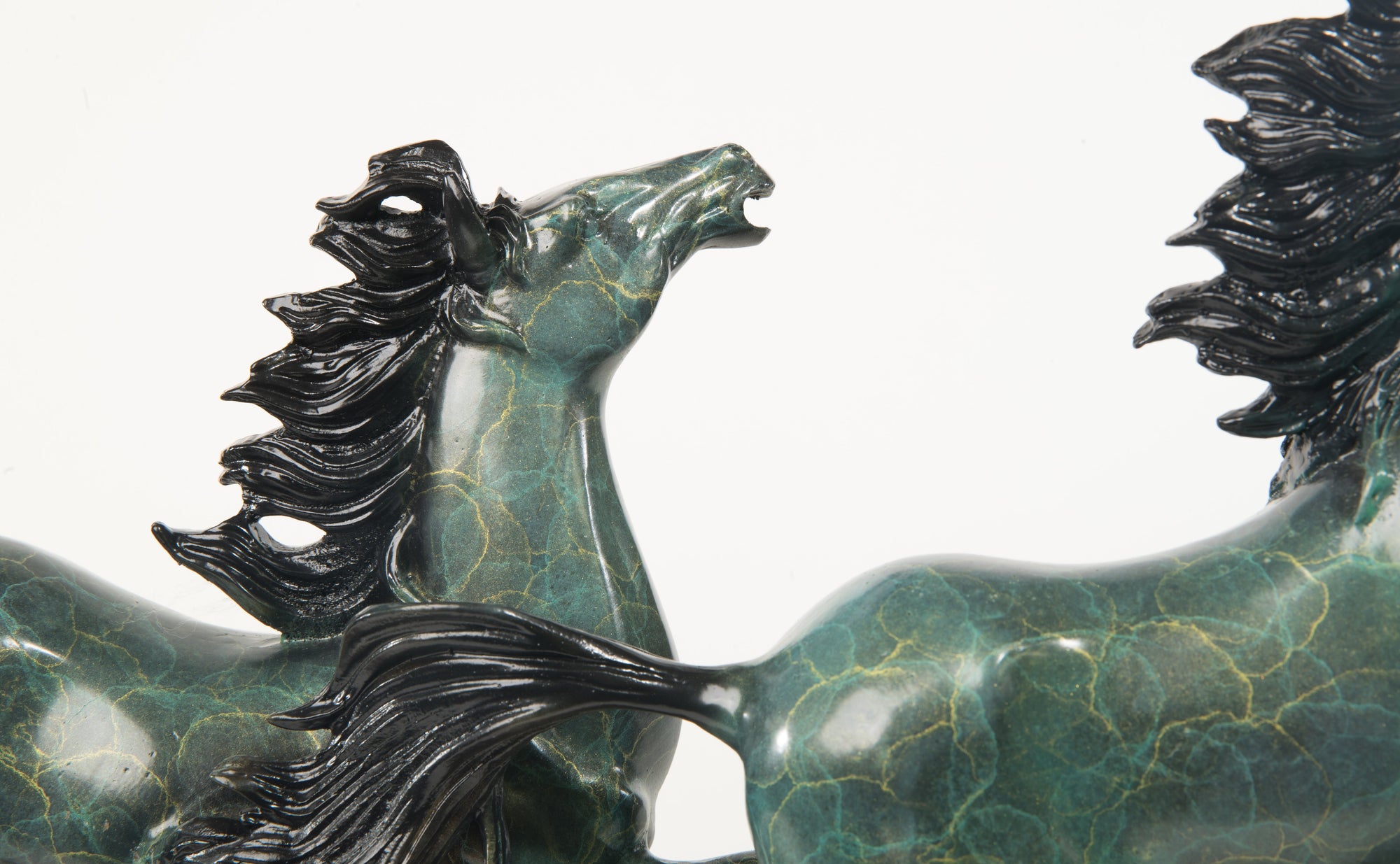 Arabian Horses Galloping Western Equestrian Art Bronze Limited Edtion Sculpture