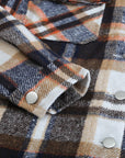 Plaid Pocketed Button Front Shacket