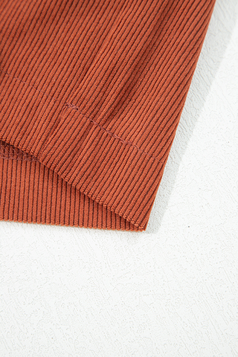 Corduroy Scalloped Edge High Waist Shorts