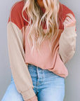 Colorblock Ribbed Long Sleeve Top