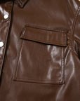 Mila Drawstring Hem Leather Jacket