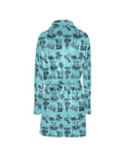 Blue Cowboy Print Western Bath Robe