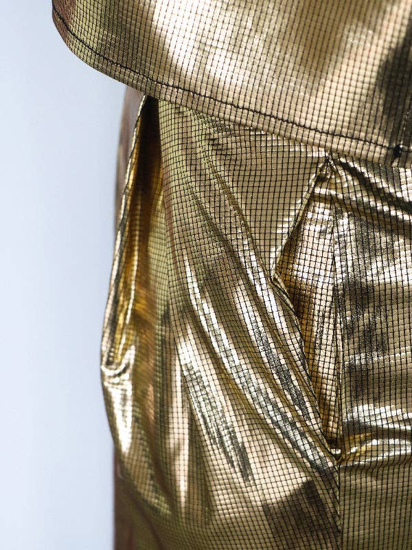 Gold High Waisted Skirt &amp; Top Two Pieces Set