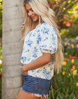 Lilianna Floral Buttoned Casual Top