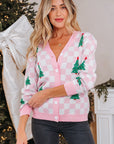 Ella Tree Pattern Cardigan Sweater