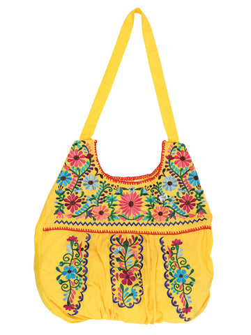 Artisanal - Embroidered Cloth Bag -  Yellow 603193