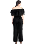 Artisanal Embroidered Jumpsuit 100% Cotton Black 603965