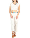 Artisanal Embroidered Set 100% Cotton Beige 604049