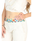 Artisanal Embroidered Set 100% Cotton Beige 604049