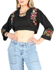Artisanal Embroidered Torera 100% Cotton Black 604052