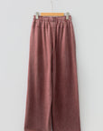 Mineral Wash High Waist Raw Hem Pants