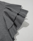Solid Layered Ruffle Short Sleeve Round Neck Top