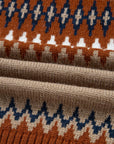 Western Aztec Geometric Colorblock Crewneck Sweater