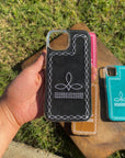 Boot-Stitch Suede Leather Phone Cases