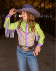 *YOUTH* DAISY DAYS PERFORMANCE RODEO SHIRT