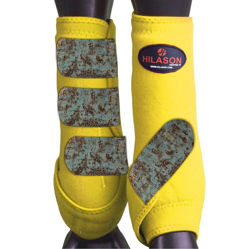 HILASON L M S Horse Rear Hind Leg Sport Boots Printed Hind Rear Leg Boots