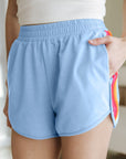 Stripe Colorblock High Waist Shorts