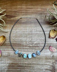 Peruvian Opal choker and Sterling Silver Pearls