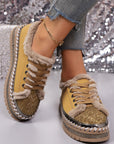 Harper Lace Up Flat Shoes