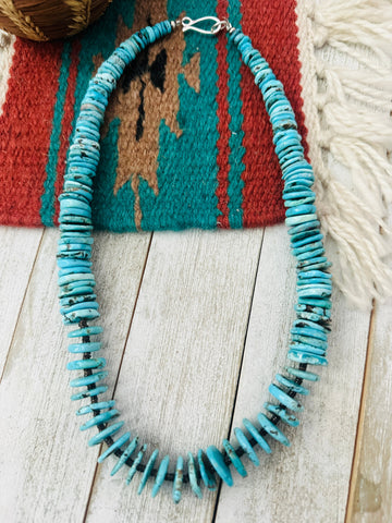 Navajo Turquoise & Heishi Beaded Necklace 19”
