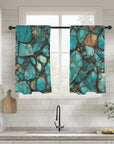 Turquoise Window Curtains 28"x40" (2-Piece) Made in America