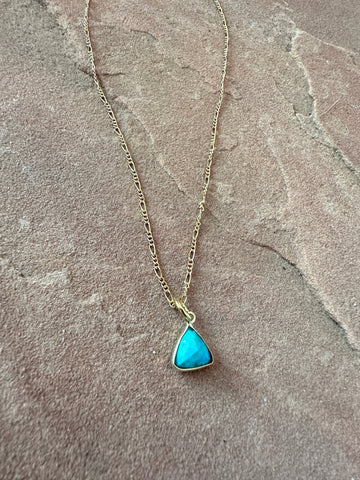 The Golden Collection: Elegant Turquoise & 14K Gold Necklace