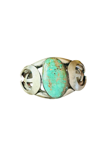 Navajo Sterling Silver & Turquoise Cuff Bracelet