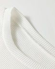 Solid Waffle Knit Long Sleeve Top