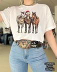 Christmas Light Horsey Tee or Crewneck