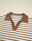 Stephanie Stripe Collared Pullover Set