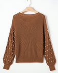 Evelyn Beaded Drop Shoulder Sweater