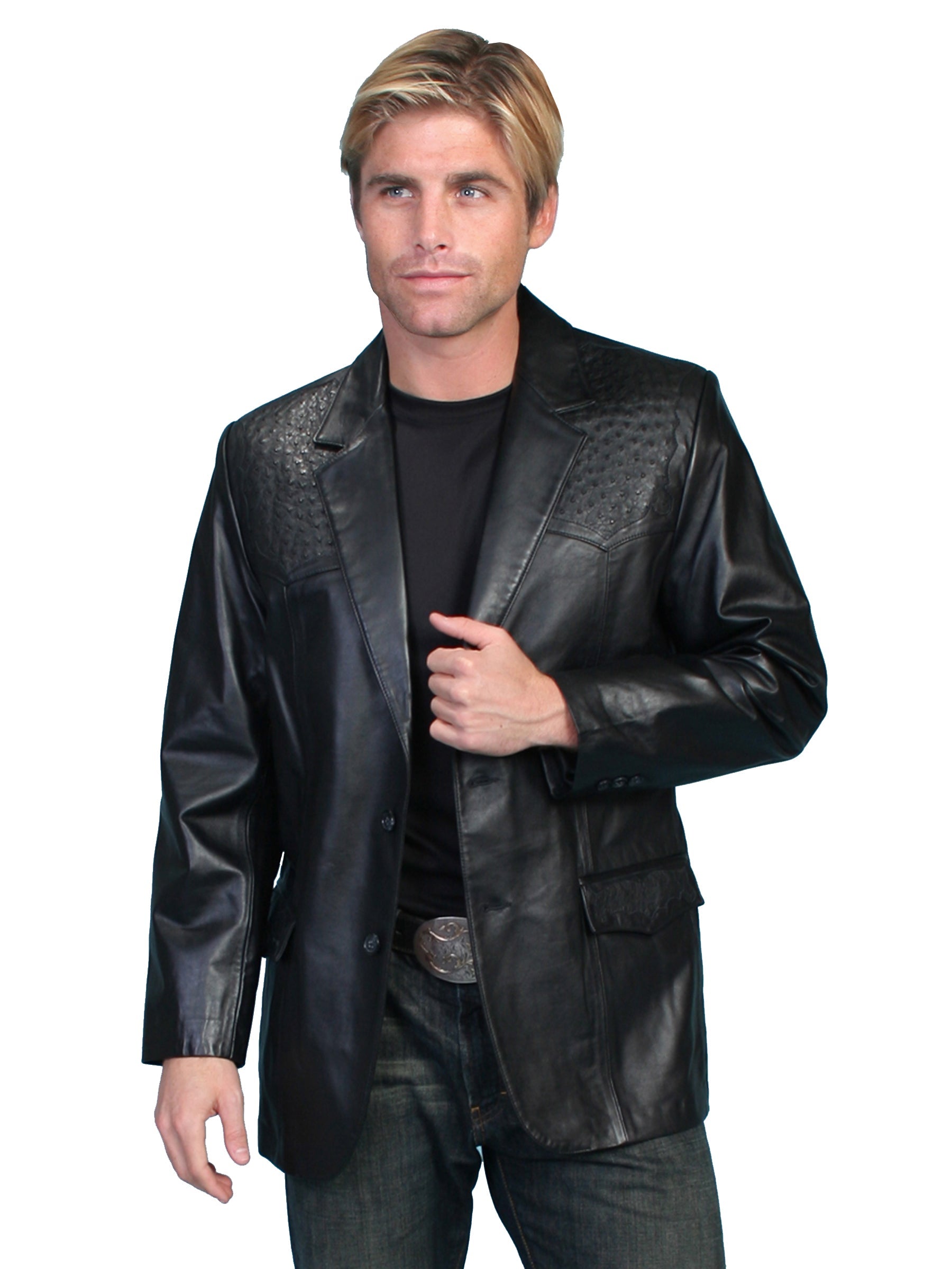 Ostrich Trimmed Blazer - 650