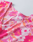 Kaiya Floral Print Ruffled Half Sleeve Plus Size Babydoll Blouse