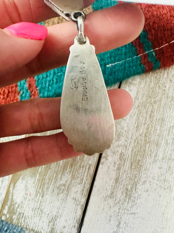 Navajo Number 8 Turquoise and Sterling Silver Dangle Earrings