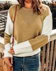 Avery tone Chevron Pullover Sweater