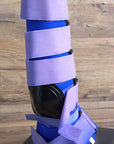 Medium Hilason Western Horse Tack 4 In 1 Horse Leg Combo Boots Blue