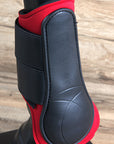 Large Hilason Western Horse Tack Protective Pvc Ankle Leg Boot Red & Black