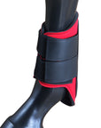 Large Hilason Western Horse Tack Protective Pvc Ankle Leg Boot Red & Black