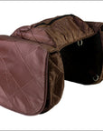 Hilason Western Horse Tack Quilted Saddle Bag Zipper Closure Pockets Black