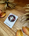 Half Cluster Earrings – Pink Dahlia & Sterling Silver