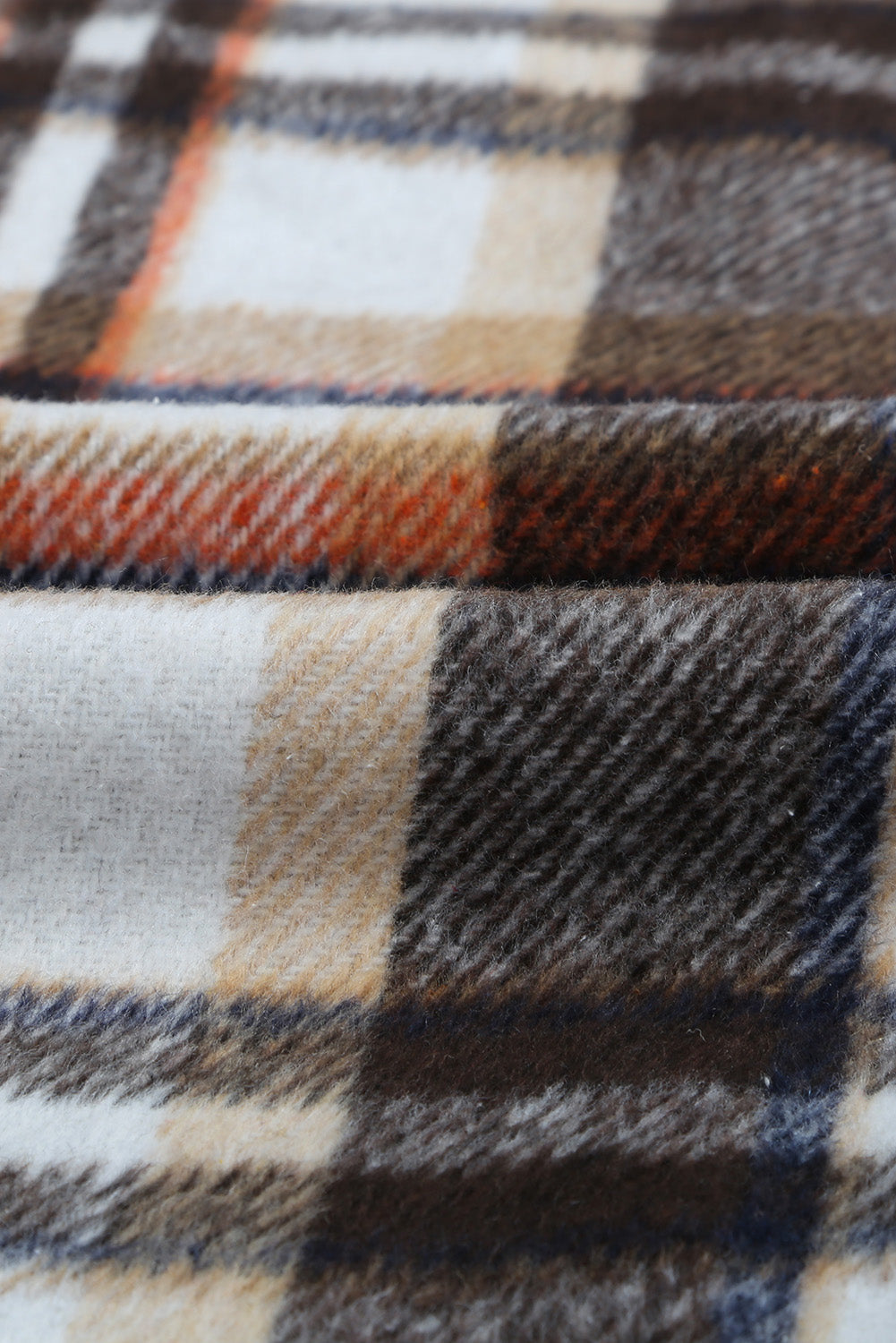 Plaid Pocketed Button Front Shacket