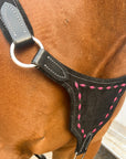 Bar-B Pink on Black BuckStitch Betty Bikini Breast Collar