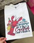Turquoise and Crawfish TEE or CREWNECK
