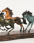 100% Real Bronze Horses Free spirit, By Milo, Numbered with Certificate 1/100
